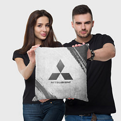 Подушка квадратная Mitsubishi - white gradient, цвет: 3D-принт — фото 2