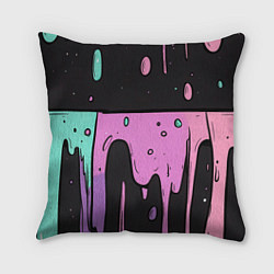 Подушка квадратная Стекающая краска текстура, цвет: 3D-принт