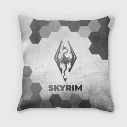 Подушка квадратная Skyrim - white gradient, цвет: 3D-принт