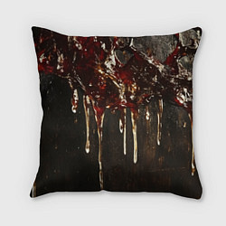 Подушка квадратная Стекающий мед - текстура, цвет: 3D-принт