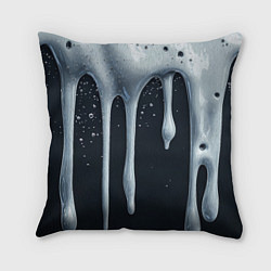 Подушка квадратная Белая объемная слизь текстура, цвет: 3D-принт