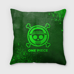 Подушка квадратная One Piece - green gradient, цвет: 3D-принт
