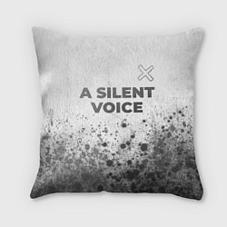 Подушка квадратная A Silent Voice - white gradient посередине, цвет: 3D-принт