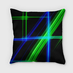 Подушка квадратная Color blue black green, цвет: 3D-принт