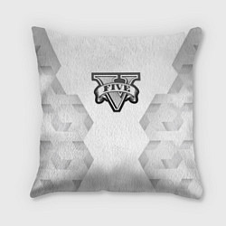 Подушка квадратная GTA white poly, цвет: 3D-принт