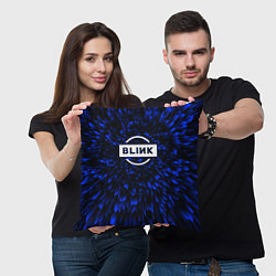 Подушка квадратная Blackpink blue energy, цвет: 3D-принт — фото 2