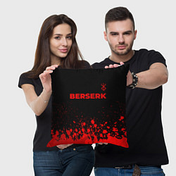 Подушка квадратная Berserk - red gradient посередине, цвет: 3D-принт — фото 2