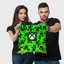 Подушка квадратная Minecraft xbox, цвет: 3D-принт — фото 2