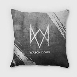 Подушка квадратная Watch Dogs - grey gradient, цвет: 3D-принт