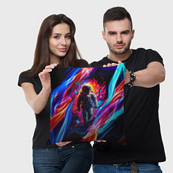 Подушка квадратная Космос пламенный, цвет: 3D-принт — фото 2