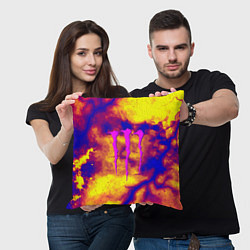 Подушка квадратная Monster energy storm grunge, цвет: 3D-принт — фото 2