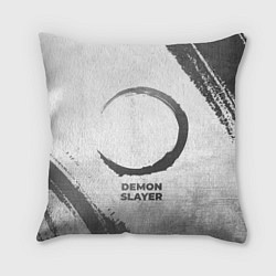 Подушка квадратная Demon Slayer - white gradient