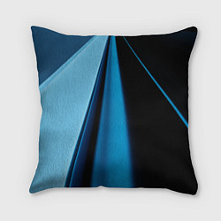 Подушка квадратная Black blue, цвет: 3D-принт