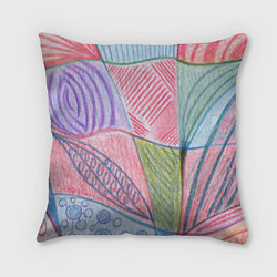 Подушка квадратная Floral motifs in pink, цвет: 3D-принт
