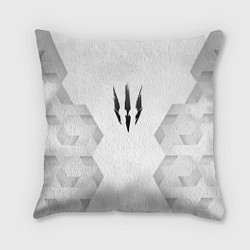 Подушка квадратная The Witcher white poly, цвет: 3D-принт