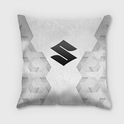 Подушка квадратная Suzuki white poly, цвет: 3D-принт