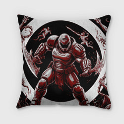 Подушка квадратная Doom red guardian, цвет: 3D-принт