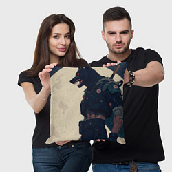 Подушка квадратная Человек-волк, цвет: 3D-принт — фото 2