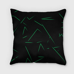 Подушка квадратная Color light green line, цвет: 3D-принт