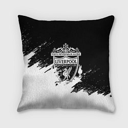 Подушка квадратная Liverpool краски белые, цвет: 3D-принт