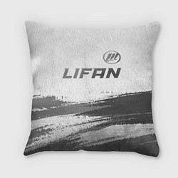 Подушка квадратная Lifan - white gradient посередине, цвет: 3D-принт