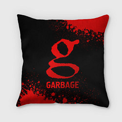 Подушка квадратная Garbage - red gradient