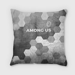 Подушка квадратная Among Us - grey gradient посередине, цвет: 3D-принт