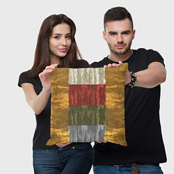 Подушка квадратная Цветной узор абстрактная графика, цвет: 3D-принт — фото 2