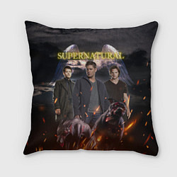 Подушка квадратная Supernatural - true hunters
