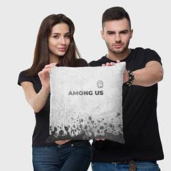 Подушка квадратная Among Us - white gradient посередине, цвет: 3D-принт — фото 2