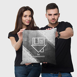 Подушка квадратная The Neighbourhood - grey gradient, цвет: 3D-принт — фото 2