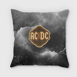 Подушка квадратная ACDC ретро логотип, цвет: 3D-принт