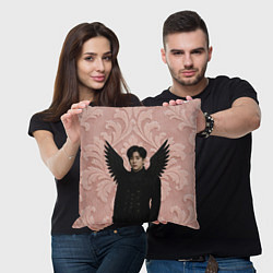 Подушка квадратная JinJin Astro с черными крыльями, цвет: 3D-принт — фото 2