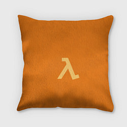 Подушка квадратная Half-Life orange, цвет: 3D-принт