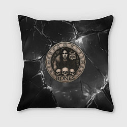 Подушка квадратная Bones с лисой - готика, цвет: 3D-принт