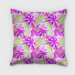 Подушка квадратная Palm tree pink, цвет: 3D-принт