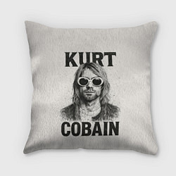 Подушка квадратная Kurt Cobain - grunge-art