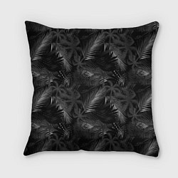 Подушка квадратная Palm black and white, цвет: 3D-принт