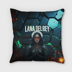 Подушка квадратная Lana Del Rey в стиле киберпанка, цвет: 3D-принт