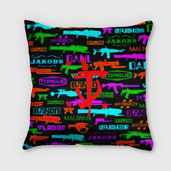 Подушка квадратная Doom шутер паттерн, цвет: 3D-принт