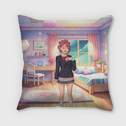 Подушка квадратная Дандадан Сиратори Айра смущается, цвет: 3D-принт