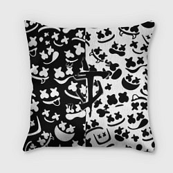 Подушка квадратная Doom x Marshmello pattern, цвет: 3D-принт