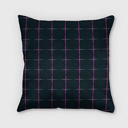 Подушка квадратная Color black stripes, цвет: 3D-принт