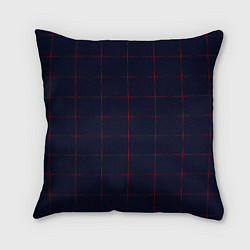 Подушка квадратная Color dark blue red crosses, цвет: 3D-принт