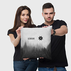 Подушка квадратная Лес - это мой храм, цвет: 3D-принт — фото 2