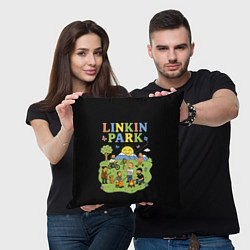 Подушка квадратная Linkin Park, мультяшный стиль, цвет: 3D-принт — фото 2