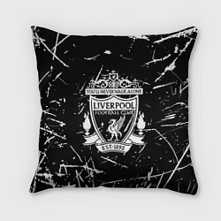 Подушка квадратная Ливерпуль краски штрихи, цвет: 3D-принт