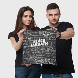 Подушка квадратная Black Sabbath pattern, цвет: 3D-принт — фото 2