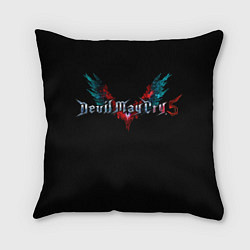 Подушка квадратная Devil may cry 5 лого, цвет: 3D-принт