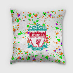 Подушка квадратная Liverpool брызги красок текстура, цвет: 3D-принт